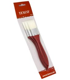 Texco 1500 Serisi Kırmızı Saplı İpek Uçlu Fırça Seti 3'lü