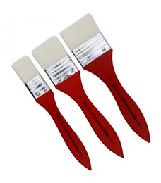 Texco 1500 Serisi Kırmızı Saplı İpek Uçlu Fırça Seti 3'lü - Thumbnail