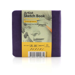 Tigertint Sketchbook Sert Kapak Eskiz Çizim Defteri 140 gr. 12x12 cm. 80 yp. MOR - 1