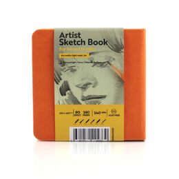 Tigertint Sketchbook Sert Kapak Eskiz Çizim Defteri 140 gr. 12x12 cm. 80 yp. TURUNCU - 1