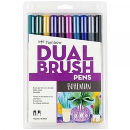 Tombow Dual Brush Pen Fırça Uçlu Kalem Seti 10 RENK BOHEMIAN COLOURS - 1