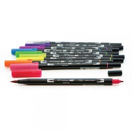 Tombow Dual Brush Pen Fırça Uçlu Kalem Seti 10 RENK BRIGHT COLOURS - Thumbnail