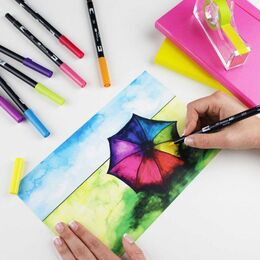 Tombow Dual Brush Pen Fırça Uçlu Kalem Seti 10 RENK BRIGHT COLOURS - 4