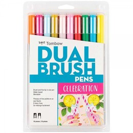 Tombow Dual Brush Pen Fırça Uçlu Kalem Seti 10 RENK CELEBRATION COLOURS - 1