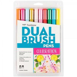 Tombow Dual Brush Pen Fırça Uçlu Kalem Seti 10 RENK CELEBRATION COLOURS - 1