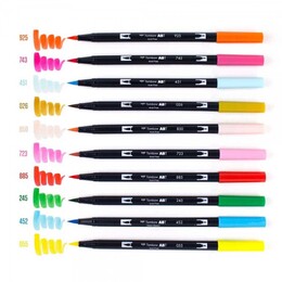 Tombow Dual Brush Pen Fırça Uçlu Kalem Seti 10 RENK CELEBRATION COLOURS - Thumbnail