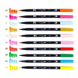 Tombow Dual Brush Pen Fırça Uçlu Kalem Seti 10 RENK CELEBRATION COLOURS - 3