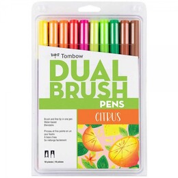 Tombow Dual Brush Pen Fırça Uçlu Kalem Seti 10 RENK CITRUS COLOURS - Thumbnail