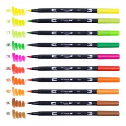 Tombow Dual Brush Pen Fırça Uçlu Kalem Seti 10 RENK CITRUS COLOURS - Thumbnail