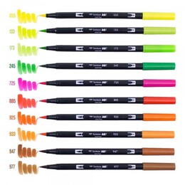 Tombow Dual Brush Pen Fırça Uçlu Kalem Seti 10 RENK CITRUS COLOURS - 4