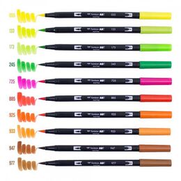 Tombow Dual Brush Pen Fırça Uçlu Kalem Seti 10 RENK CITRUS COLOURS