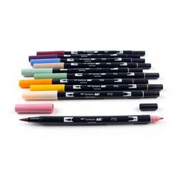 Tombow Dual Brush Pen Fırça Uçlu Kalem Seti 10 RENK COTTAGE COLOURS