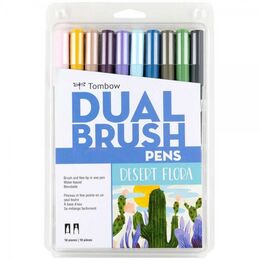 Tombow Dual Brush Pen Fırça Uçlu Kalem Seti 10 RENK DESERT FLORA COLOURS - 1