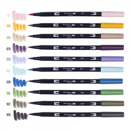 Tombow Dual Brush Pen Fırça Uçlu Kalem Seti 10 RENK DESERT FLORA COLOURS - 3