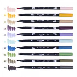 Tombow Dual Brush Pen Fırça Uçlu Kalem Seti 10 RENK DESERT FLORA COLOURS
