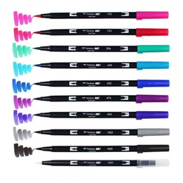 Tombow Dual Brush Pen Fırça Uçlu Kalem Seti 10 RENK GALAXY COLOURS - Thumbnail