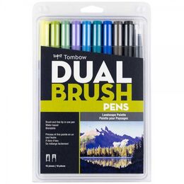Tombow Dual Brush Pen Fırça Uçlu Kalem Seti 10 RENK LANDSCAPE COLOURS - 1