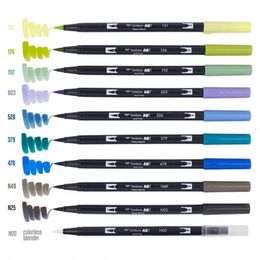 Tombow Dual Brush Pen Fırça Uçlu Kalem Seti 10 RENK LANDSCAPE COLOURS - 2