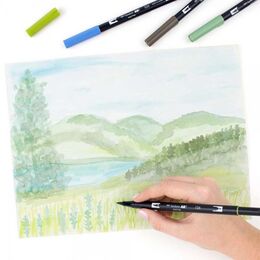 Tombow Dual Brush Pen Fırça Uçlu Kalem Seti 10 RENK LANDSCAPE COLOURS - 6