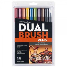 Tombow Dual Brush Pen Fırça Uçlu Kalem Seti 10 RENK MUTED COLOURS - 1