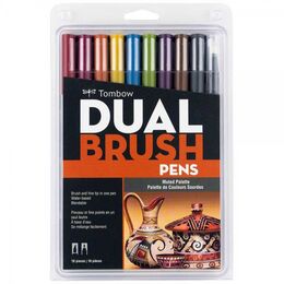 Tombow Dual Brush Pen Fırça Uçlu Kalem Seti 10 RENK MUTED COLOURS