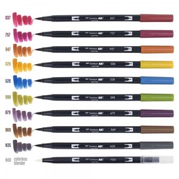 Tombow Dual Brush Pen Fırça Uçlu Kalem Seti 10 RENK MUTED COLOURS - 2