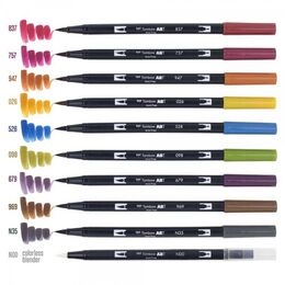 Tombow Dual Brush Pen Fırça Uçlu Kalem Seti 10 RENK MUTED COLOURS