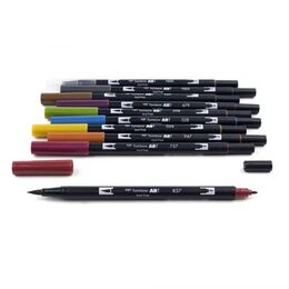 Tombow Dual Brush Pen Fırça Uçlu Kalem Seti 10 RENK MUTED COLOURS