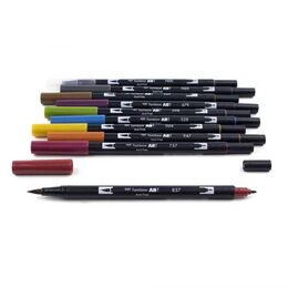 Tombow Dual Brush Pen Fırça Uçlu Kalem Seti 10 RENK MUTED COLOURS - 3