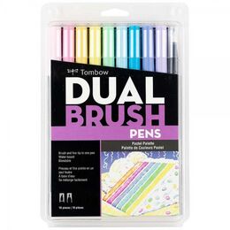 Tombow Dual Brush Pen Fırça Uçlu Kalem Seti 10 RENK PASTEL COLOURS - 1