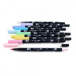Tombow Dual Brush Pen Fırça Uçlu Kalem Seti 10 RENK PASTEL COLOURS - 2