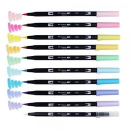 Tombow Dual Brush Pen Fırça Uçlu Kalem Seti 10 RENK PASTEL COLOURS - 3