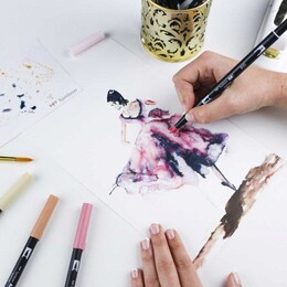 Tombow Dual Brush Pen Fırça Uçlu Kalem Seti 10 RENK PORTRAIT COLOURS - 5