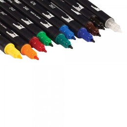 Tombow Dual Brush Pen Fırça Uçlu Kalem Seti 10 RENK PRIMARY COLOURS - Thumbnail