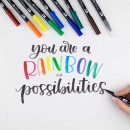 Tombow Dual Brush Pen Fırça Uçlu Kalem Seti 10 RENK PRIMARY COLOURS - 5