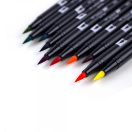 Tombow Dual Brush Pen Fırça Uçlu Kalem Seti 10 RENK RETRO COLOURS - 3