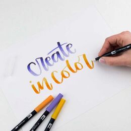 Tombow Dual Brush Pen Fırça Uçlu Kalem Seti 10 RENK SECONDARY COLOURS - 4