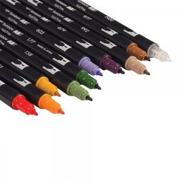 Tombow Dual Brush Pen Fırça Uçlu Kalem Seti 10 RENK SECONDARY COLOURS - 3