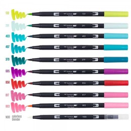 Tombow Dual Brush Pen Fırça Uçlu Kalem Seti 10 RENK TROPICAL COLOURS - 3