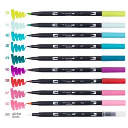 Tombow Dual Brush Pen Fırça Uçlu Kalem Seti 10 RENK TROPICAL COLOURS