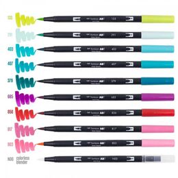 Tombow Dual Brush Pen Fırça Uçlu Kalem Seti 10 RENK TROPICAL COLOURS - 3