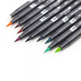 Tombow Dual Brush Pen Fırça Uçlu Kalem Seti 10 RENK TROPICAL COLOURS