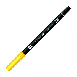 Tombow Dual Brush Pen Grafik Çizim Kalemi 055 Process Yellow