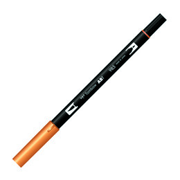 Tombow Dual Brush Pen Grafik Çizim Kalemi 985 Chrome Yellow - 1