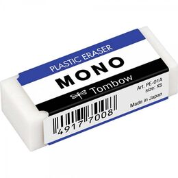 Tombow Mono Plastik Silgi Beyaz 17x11x43 mm. Küçük Boy