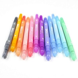 Tombow TwinTone Çift Uçlu Kalem Seti 12 Renk PASTEL RENKLER - 3