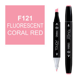 Touch Twin Marker Çizim Kalemi 121 Fluorescent Coral Red