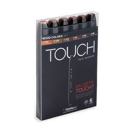 Touch Twin Marker Seti 6 Renk AHŞAP RENKLERİ