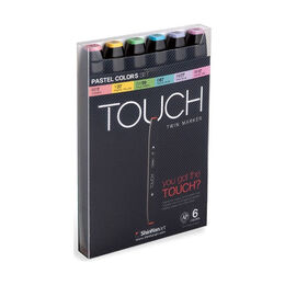 Touch Twin Marker Seti 6 Renk PASTEL RENKLER