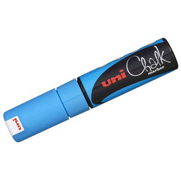 Uni Chalk 8 mm Kesik Uç Su Bazlı Sıvı Tebeşir Kalemi Açık Mavi